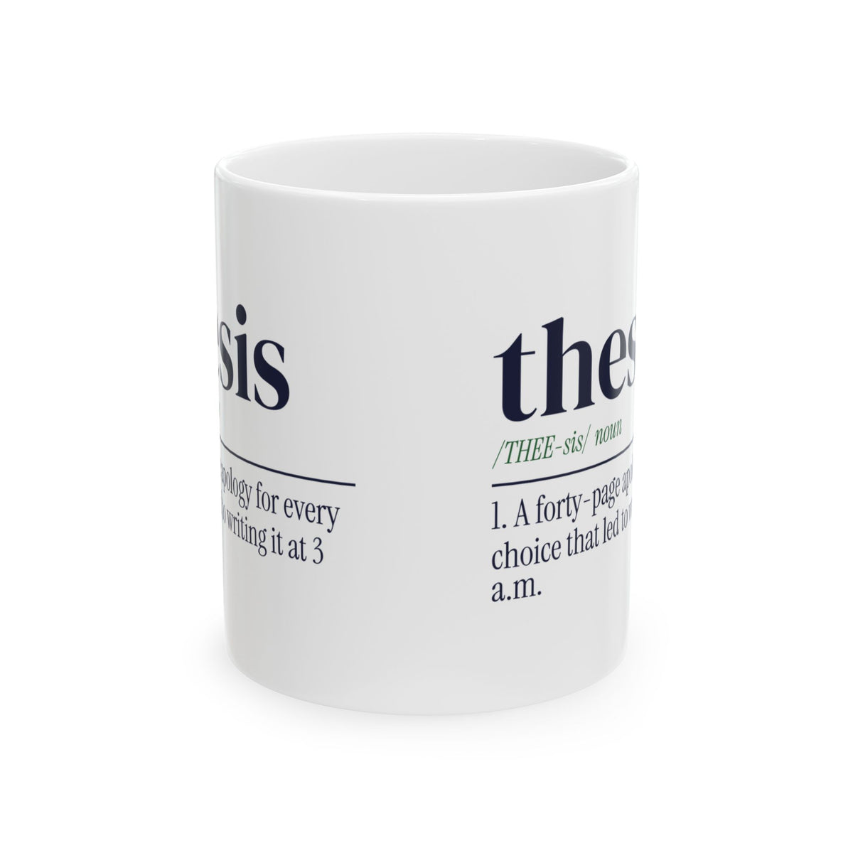 Funny Grad Student Coffee Mug Thesis Definition For Grads