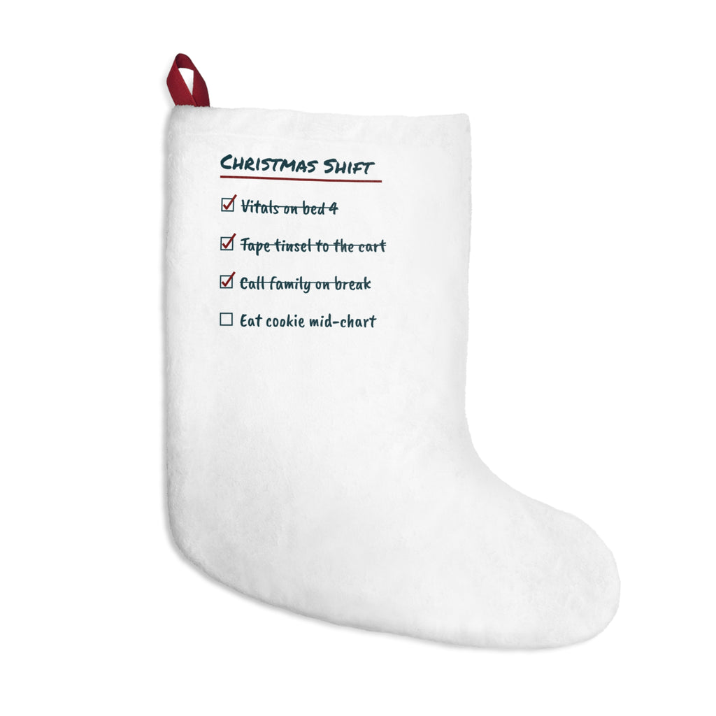 Funny Nurse Christmas Stocking Christmas Shift Checklist For