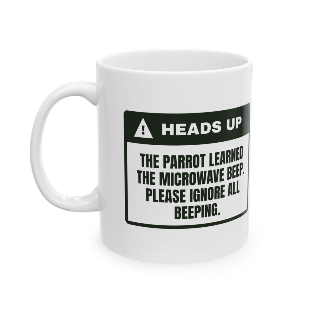 Funny Parrot Coffee Mug The Parrot Does The Microwave Now