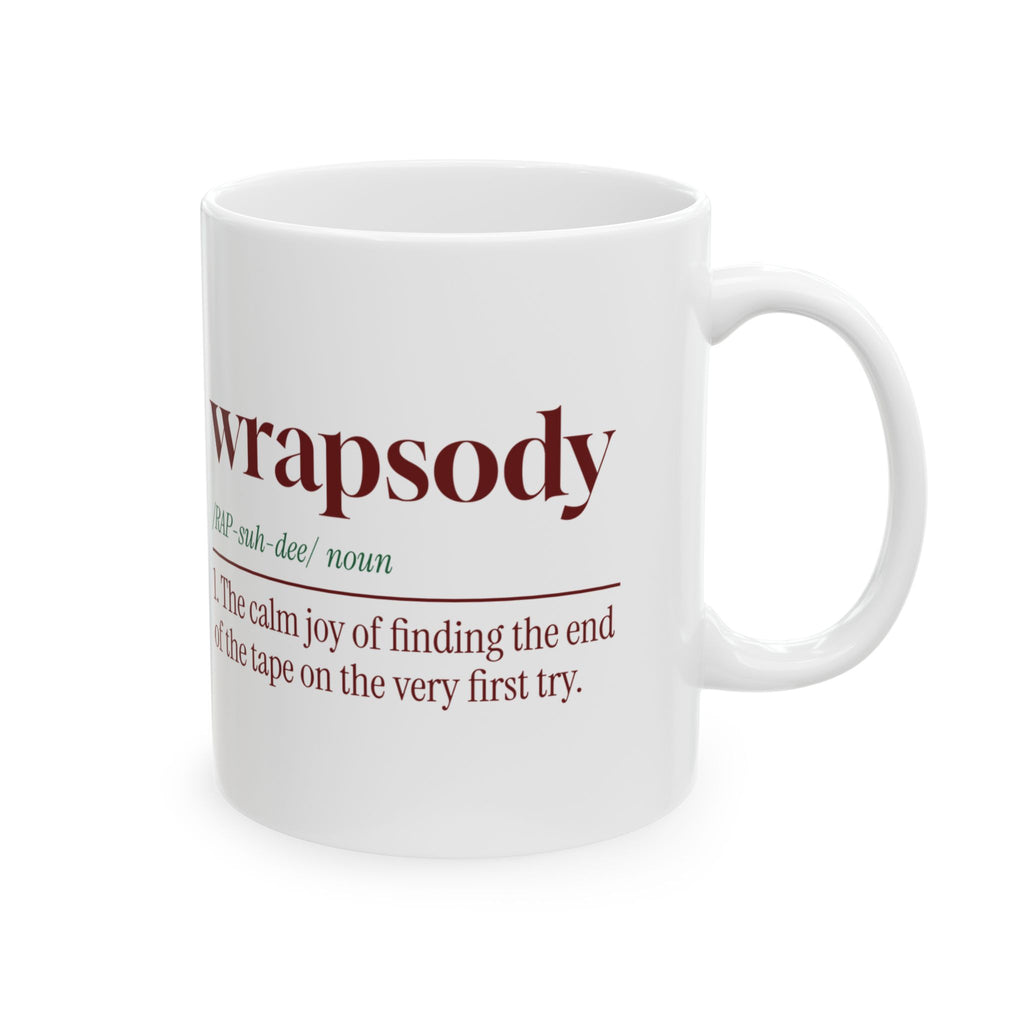 Funny Christmas Coffee Mug Wrapsody Dictionary Definition