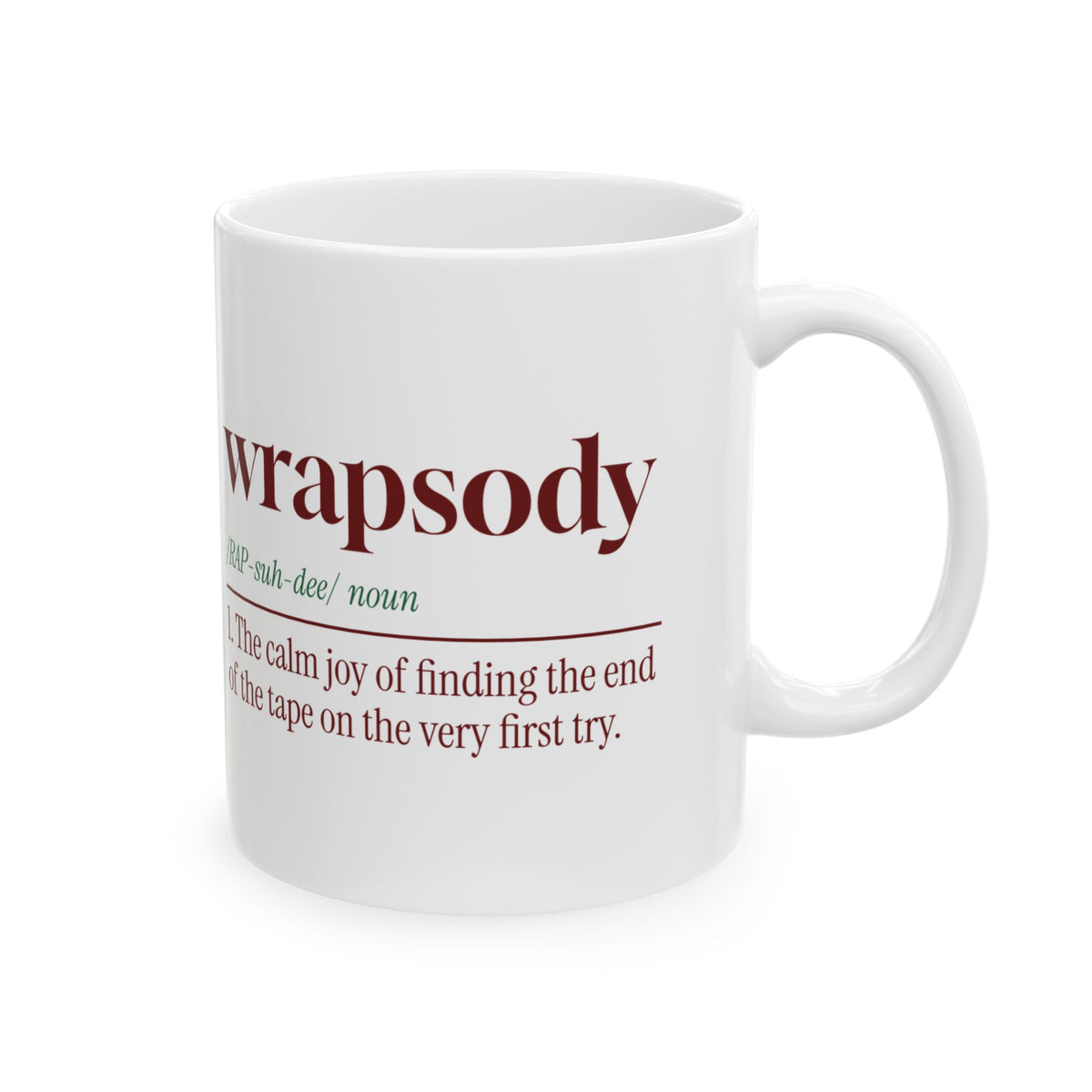 Funny Christmas Coffee Mug Wrapsody Dictionary Definition