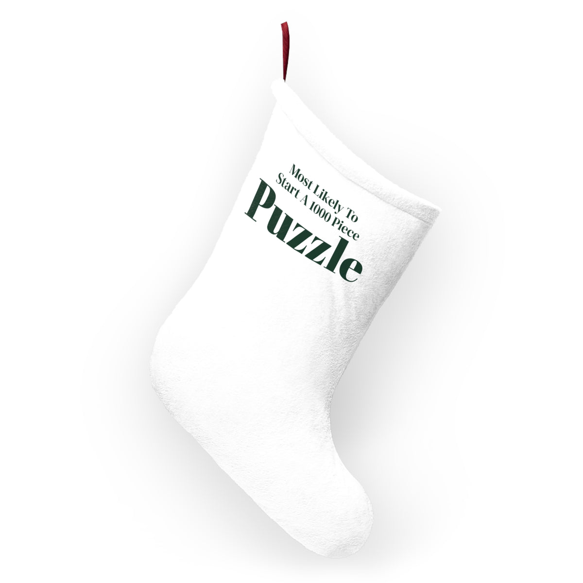 Funny Christmas Stocking Most Likely To Start A 1000 Piece Puzzle