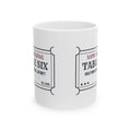 Funny Karaoke Coffee Mug Now Singing Table Six Ticket