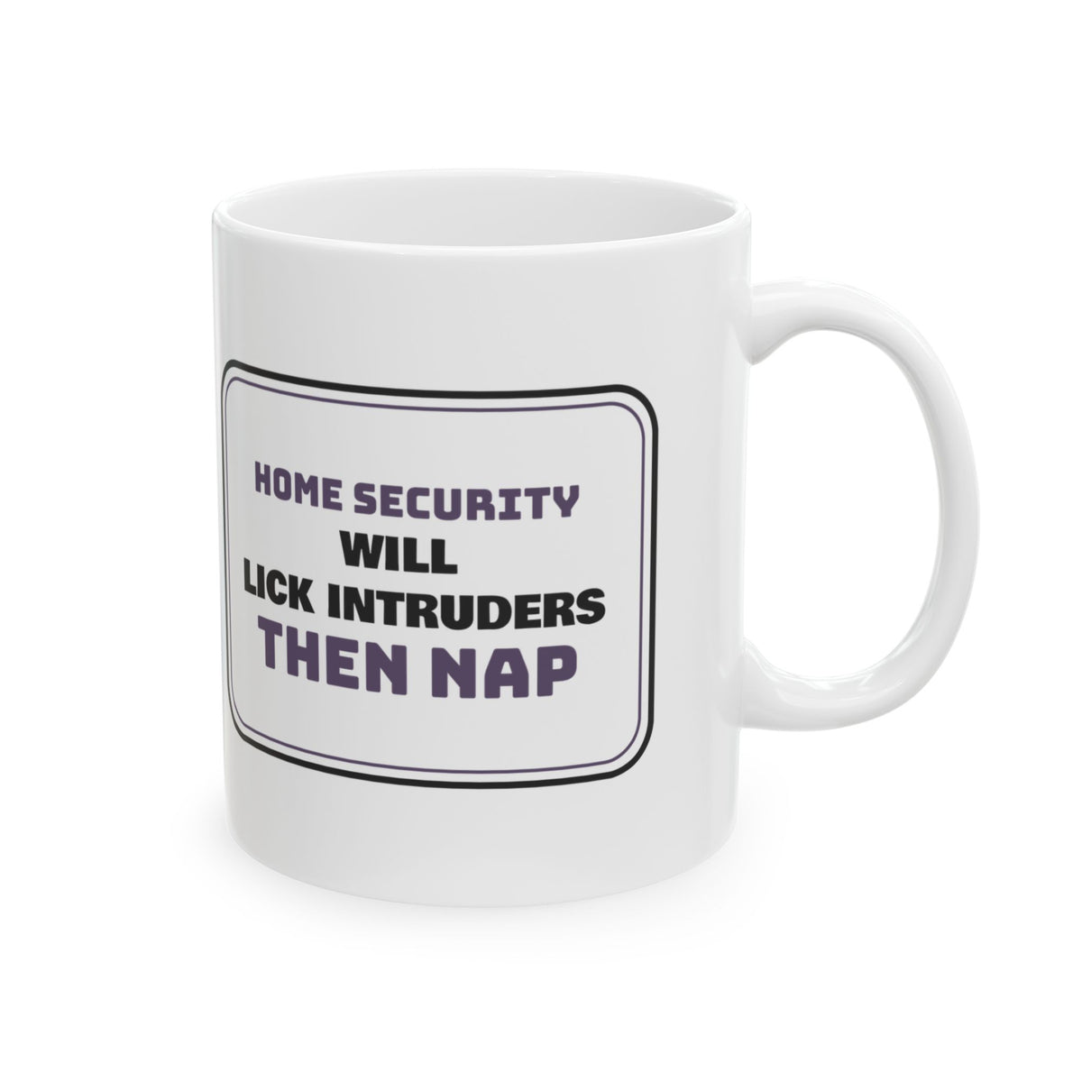 Funny Pit Bull Coffee Mug Will Lick Intruders Then Nap