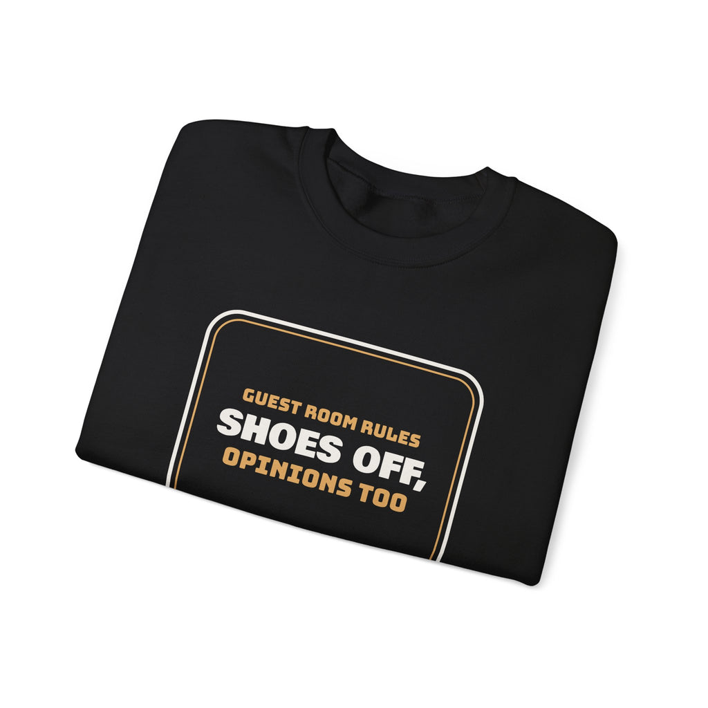 Funny Christmas In-Laws Sweatshirt Shoes Off Opinions Too