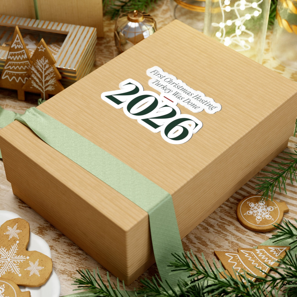 Funny Christmas Hosting Sticker First Christmas Hosting 2026