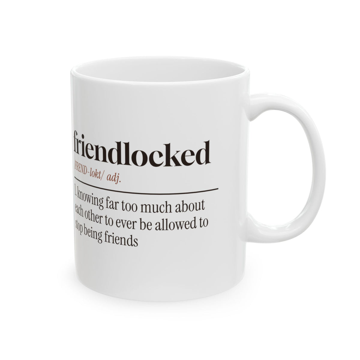 Funny Bestie Coffee Mug Friendlocked Dictionary Definition For BFFs