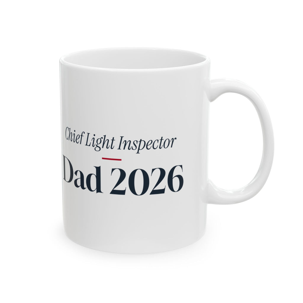 Funny Christmas Dad Coffee Mug Chief Light Inspector Dad 2026