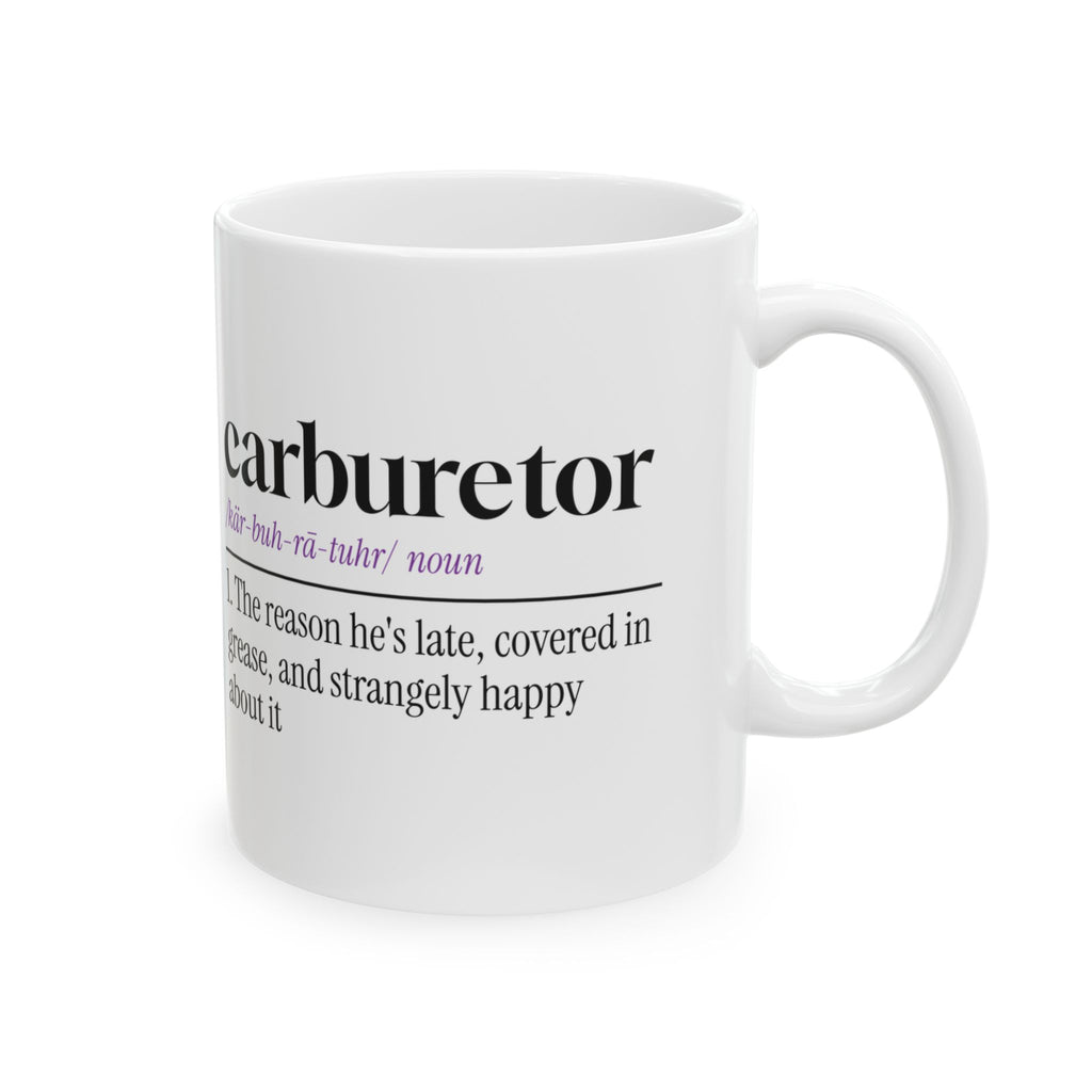 Car Guy Coffee Mug Carburetor Late And Happy