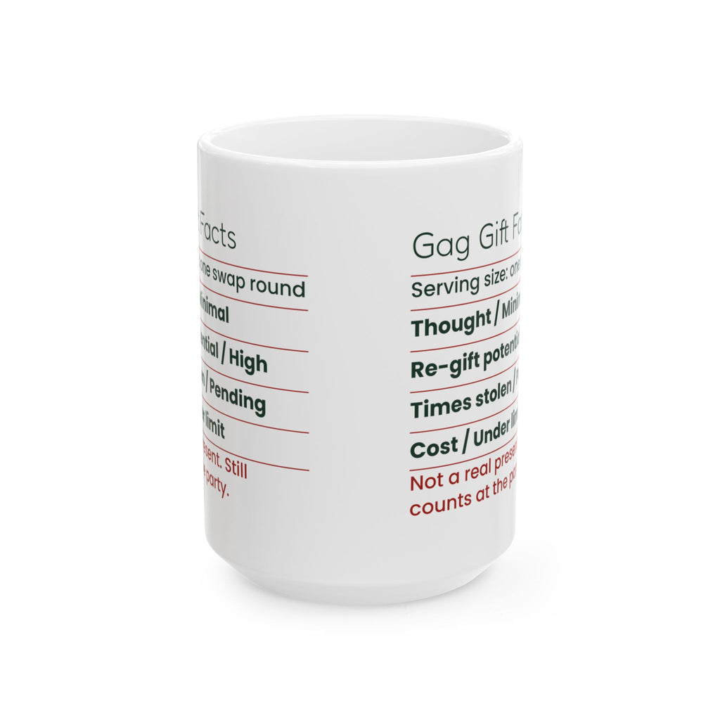 Funny White Elephant Coffee Mug Gag Gift Facts Label For Coworkers