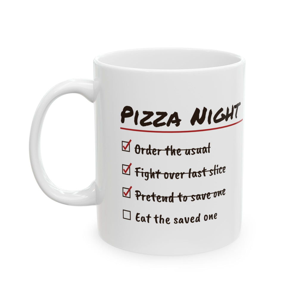 Pizza Night Checklist Coffee Mug For Pizza Lovers