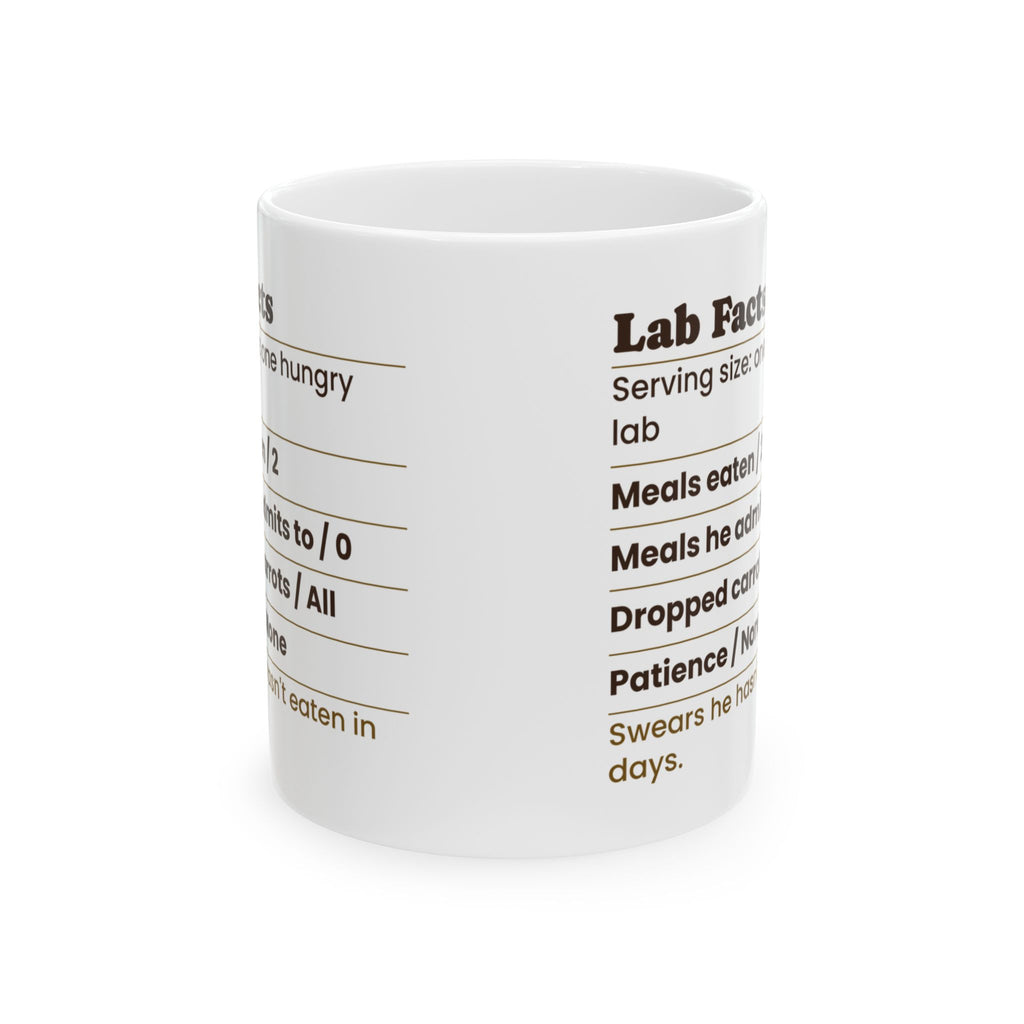 Funny Labrador Coffee Mug Lab Facts Meals He Admits To Zero