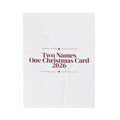Christmas Throw Blanket Two Names One Christmas Card 2026 Newlyweds