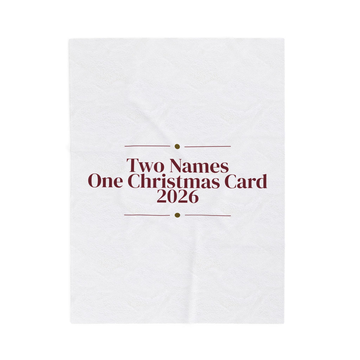 Christmas Throw Blanket Two Names One Christmas Card 2026 Newlyweds