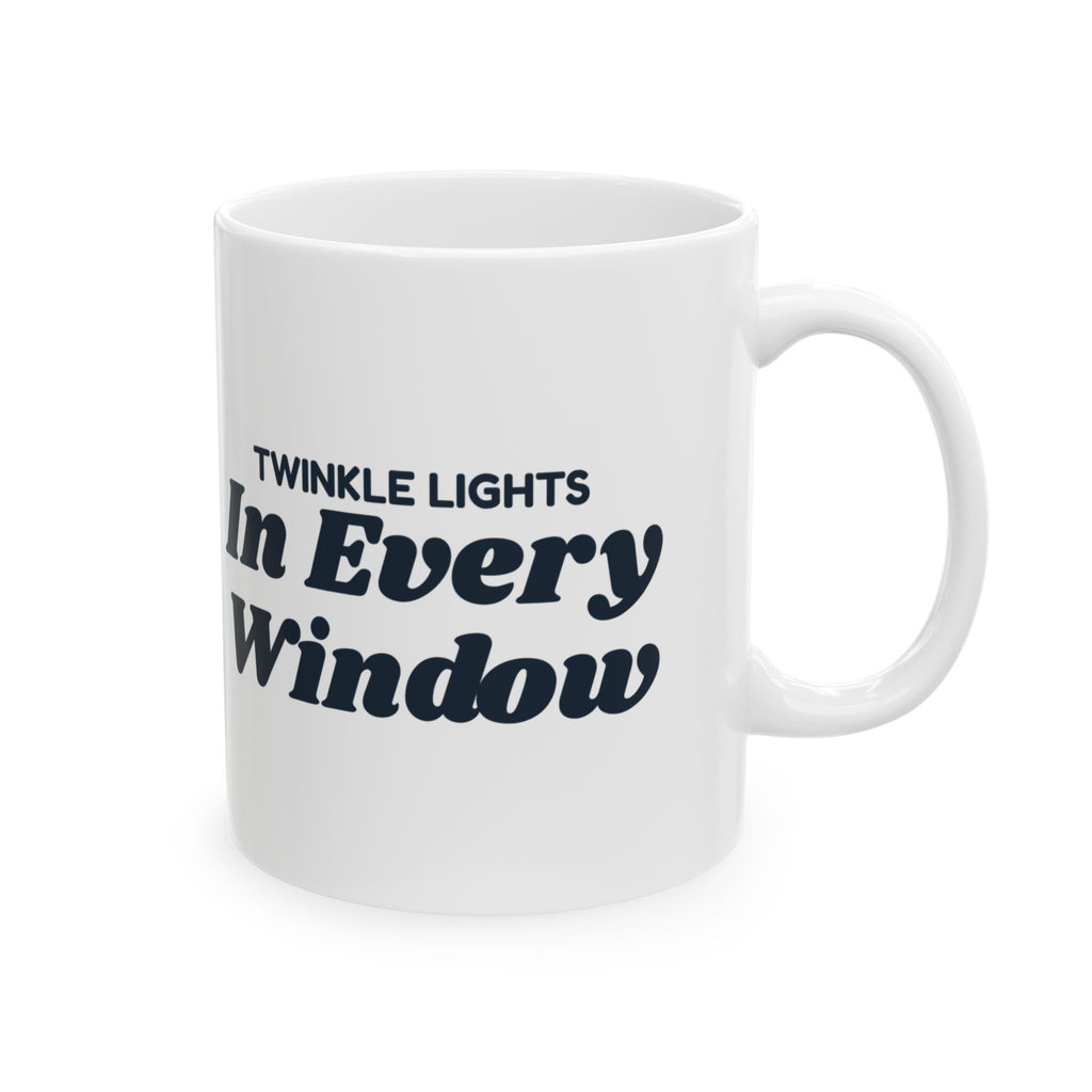 Cozy Christmas Coffee Mug Twinkle Lights In Every Window