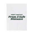 Funny Introvert Christmas Throw Blanket Merry Christmas From A Safe