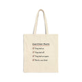 Funny Baby's First Christmas Tote Bag Tiny Hat On Again Checklist