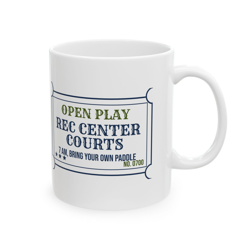 Funny Pickleball Coffee Mug Open Play 7 AM Retirees Already Here