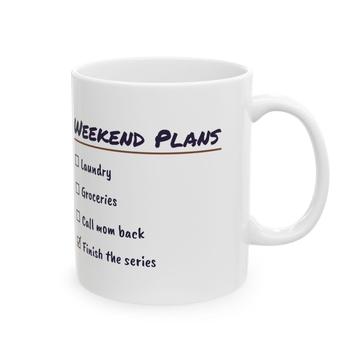 Funny Book Lover Coffee Mug Weekend Plans Checklist For Readers
