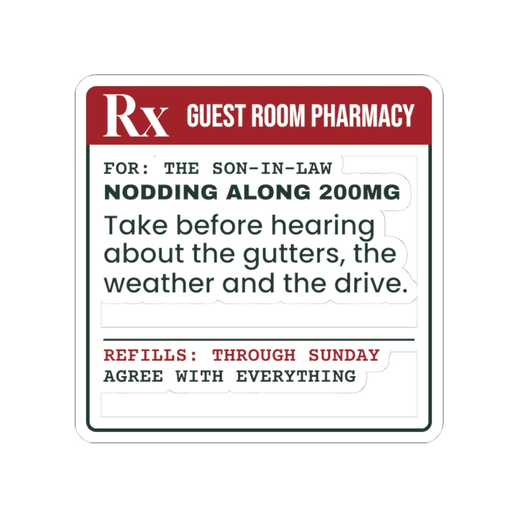 Funny Christmas Sticker Nodding Along 200mg Through Sunday