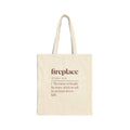Funny New Home Christmas Tote Bag Fireplace Dictionary Definition