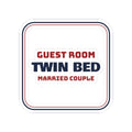 Funny In-Laws Christmas Sticker Guest Room Twin Bed Married Couple