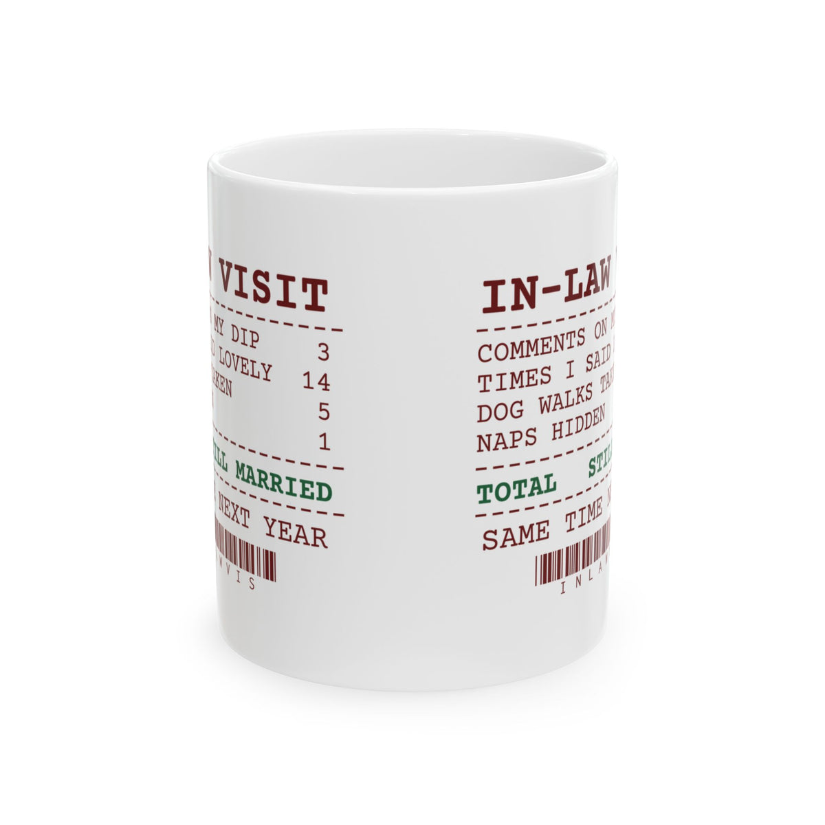 Funny Christmas In-Laws Coffee Mug Times I Said Lovely 14 Receipt