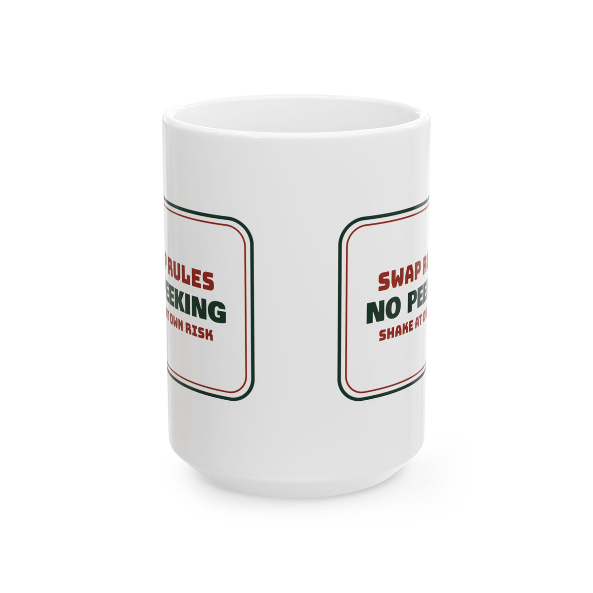 Funny White Elephant Coffee Mug No Peeking Shake At Own Risk