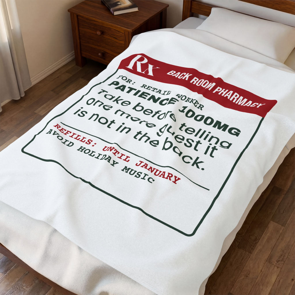 Funny Christmas Throw Blanket Patience 1000mg Until January Prescription