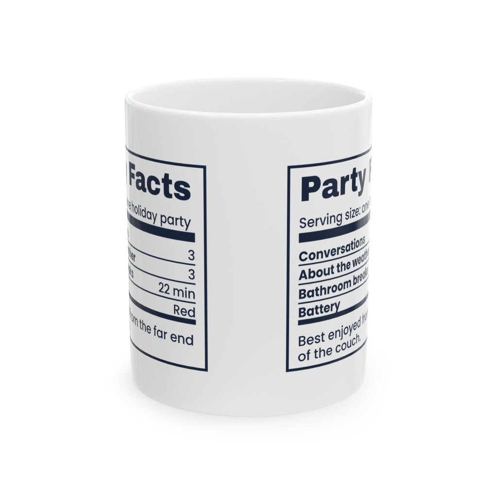 Funny Introvert Christmas Party Coffee Mug Party Nutrition Facts