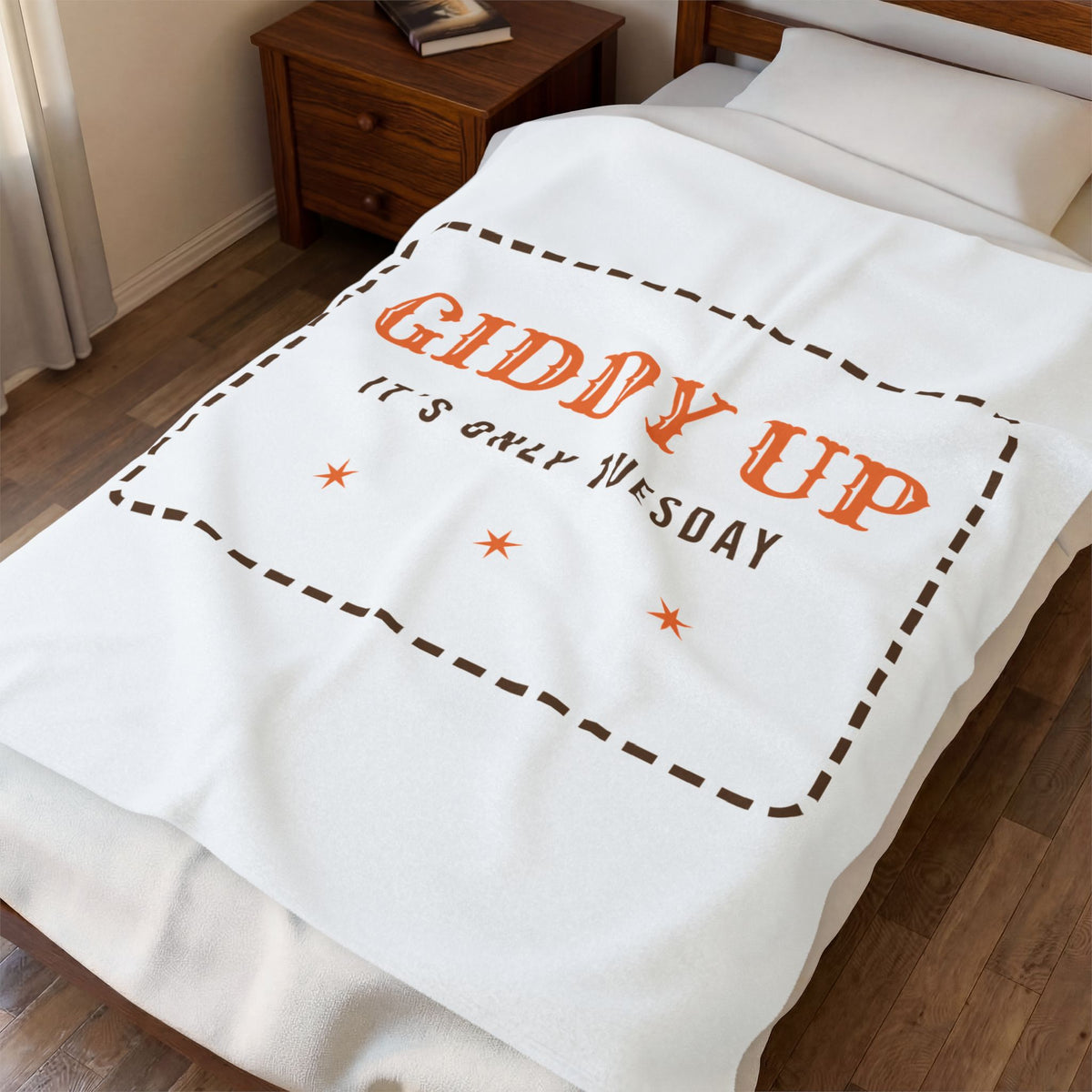 Funny Western Throw Blanket Giddy Up Its Only Tuesday
