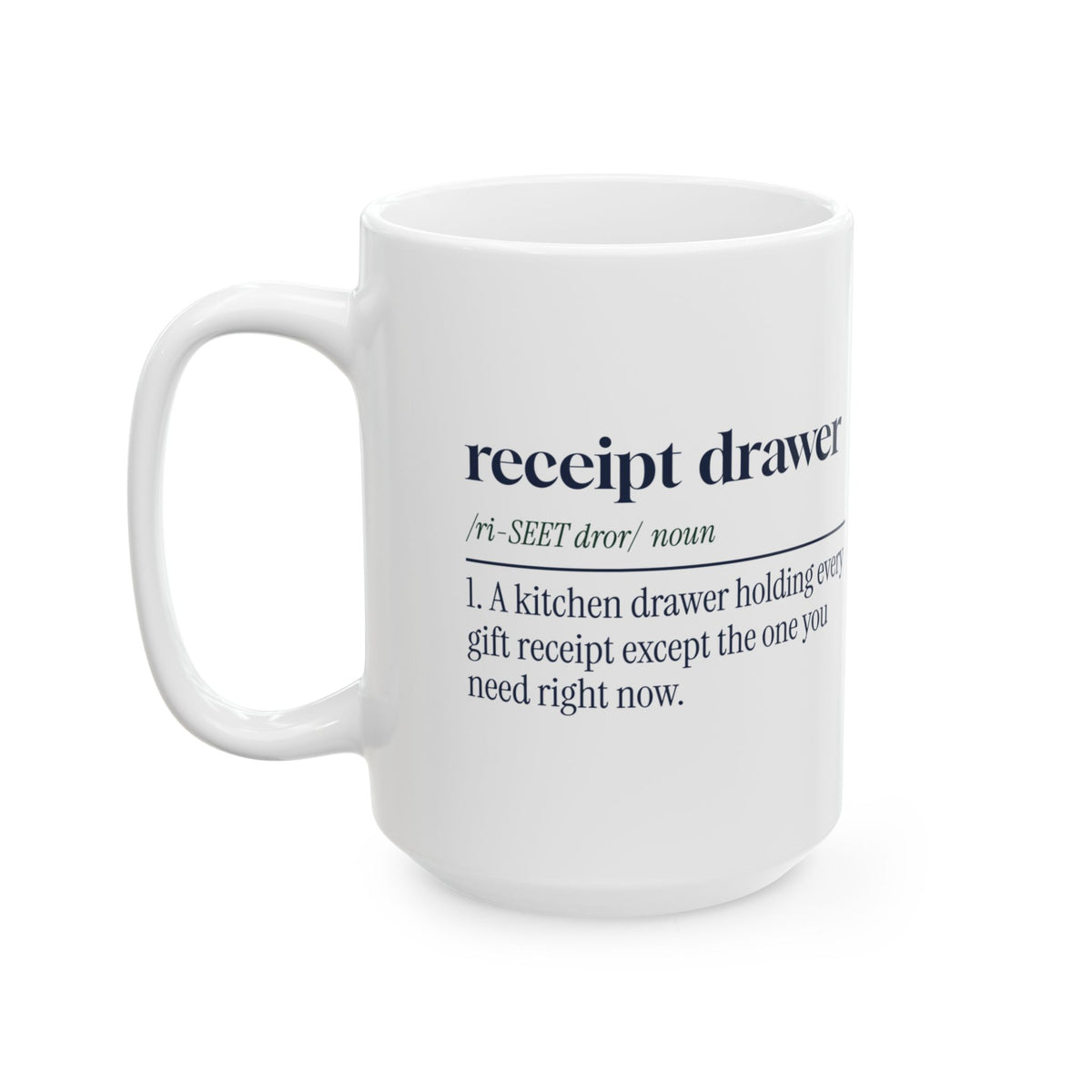 Funny Christmas Coffee Mug Receipt Drawer Definition For Shoppers