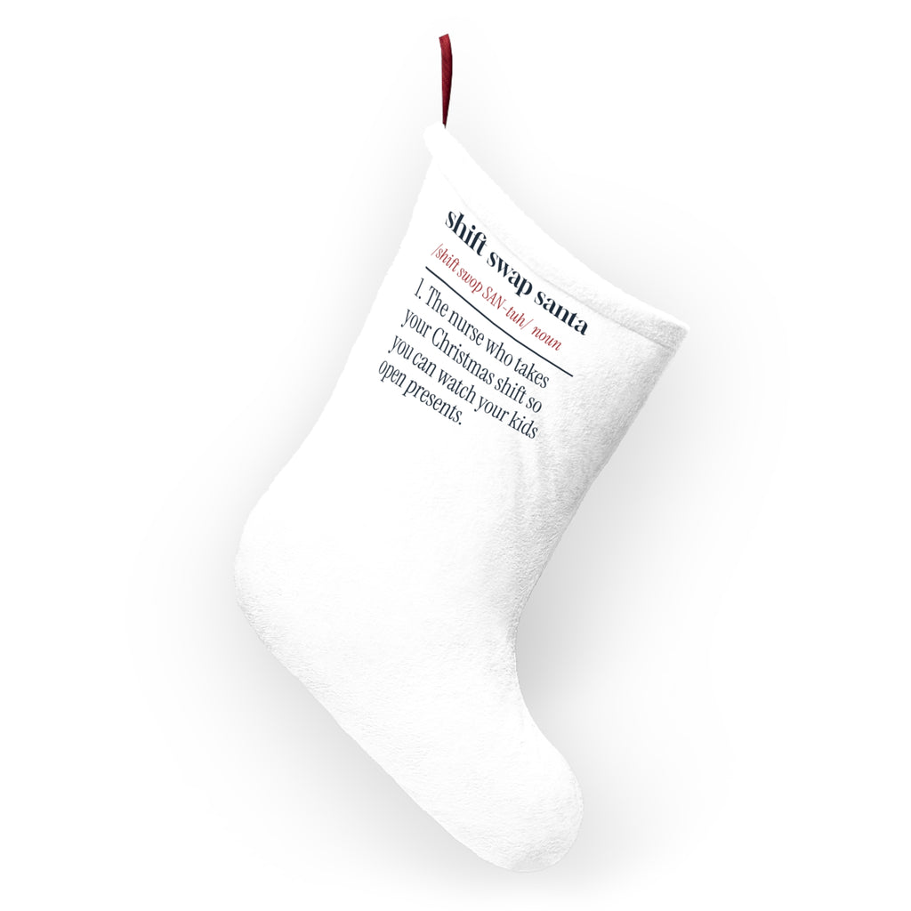Funny Christmas Nurse Christmas Stocking Shift Swap Santa Dictionary
