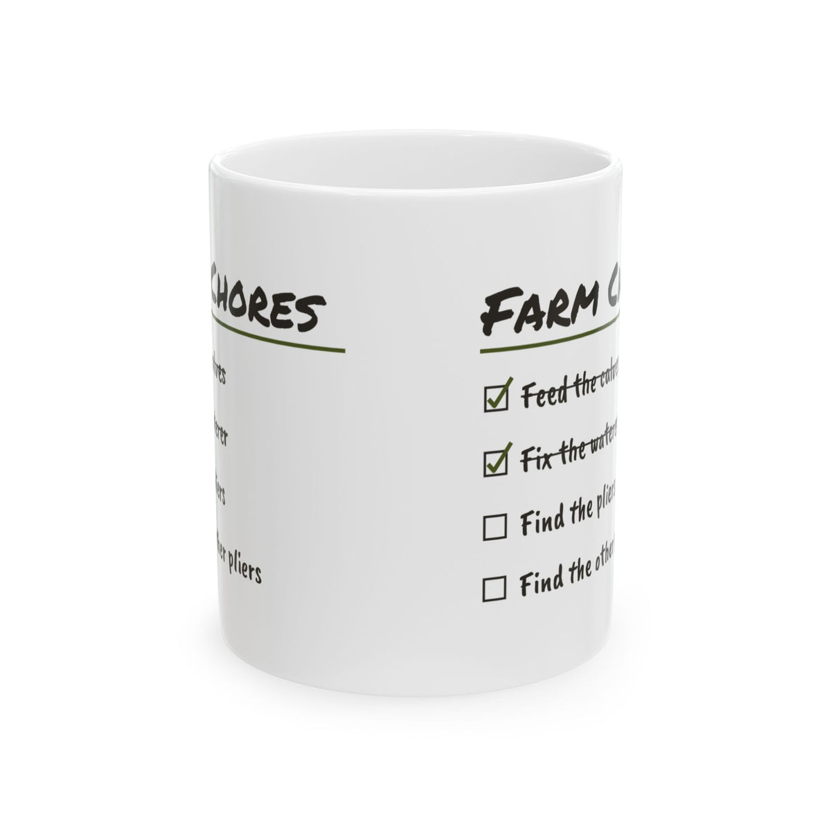 Funny Farm Chores Mug Find The Other Pliers For Farmers And Ranchers