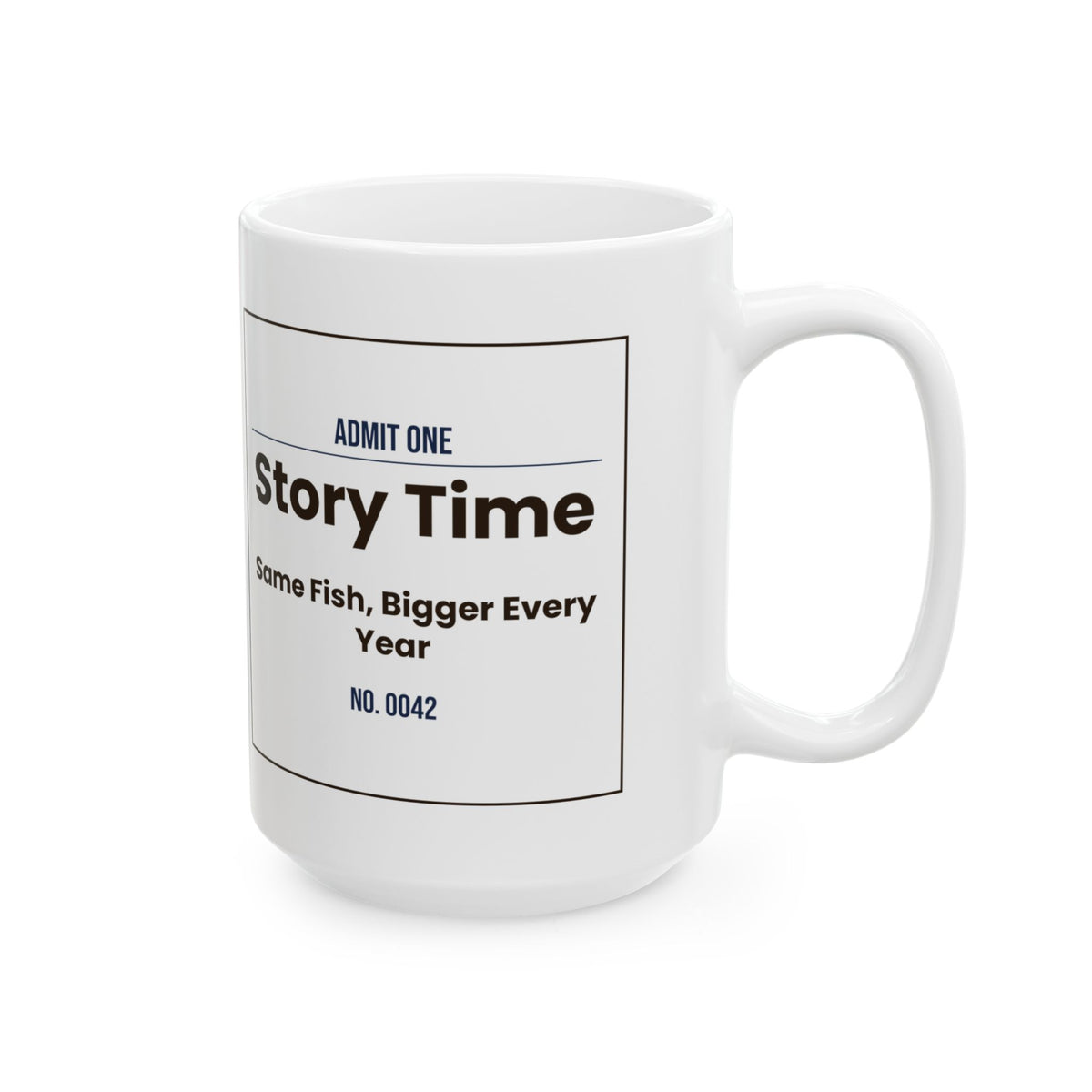 Funny Grandpa Story Time Ticket Coffee Mug For Grandpa