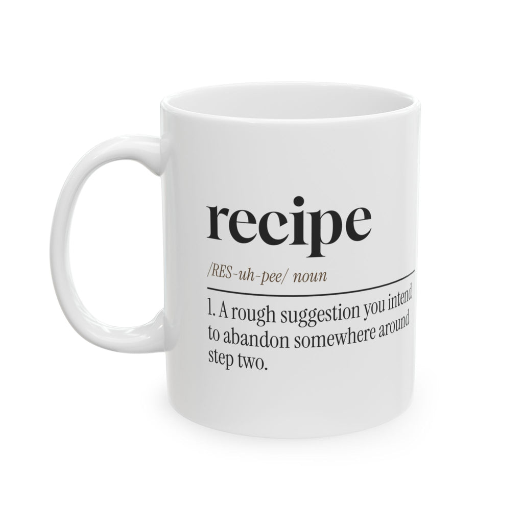 Recipe Dictionary Coffee Mug For Cooking Lovers