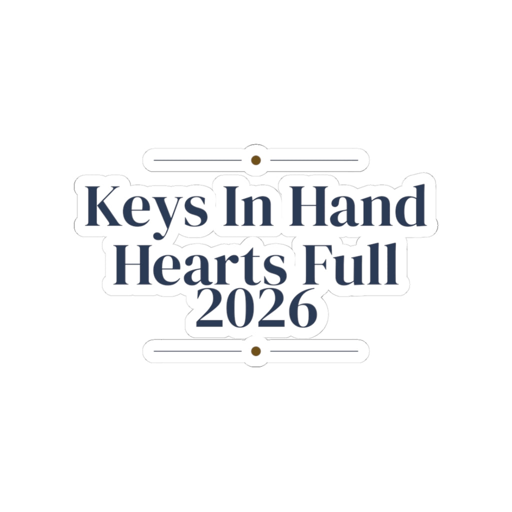 First Christmas In New Home Sticker Keys In Hand Hearts Full 2026