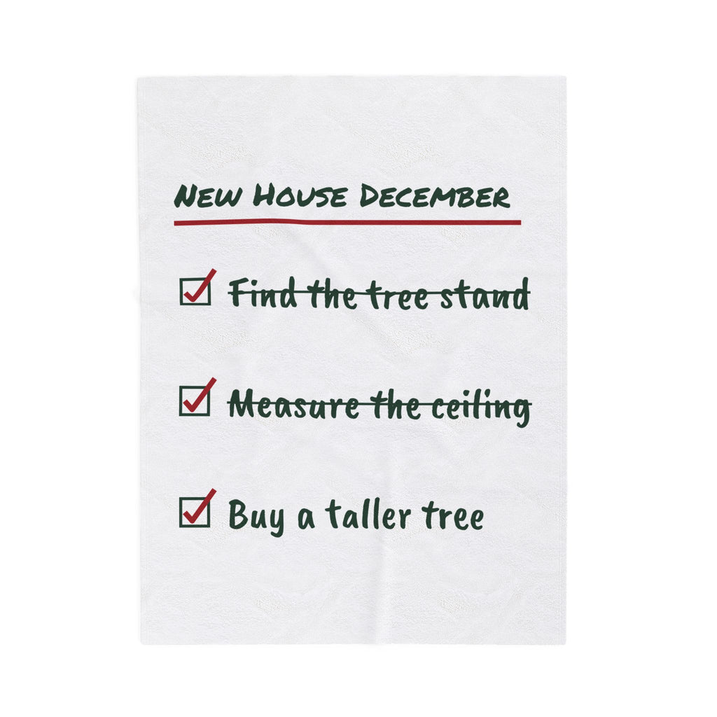 Funny New Home Christmas Throw Blanket Measure The Ceiling Checklist