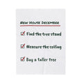 Funny New Home Christmas Throw Blanket Measure The Ceiling Checklist