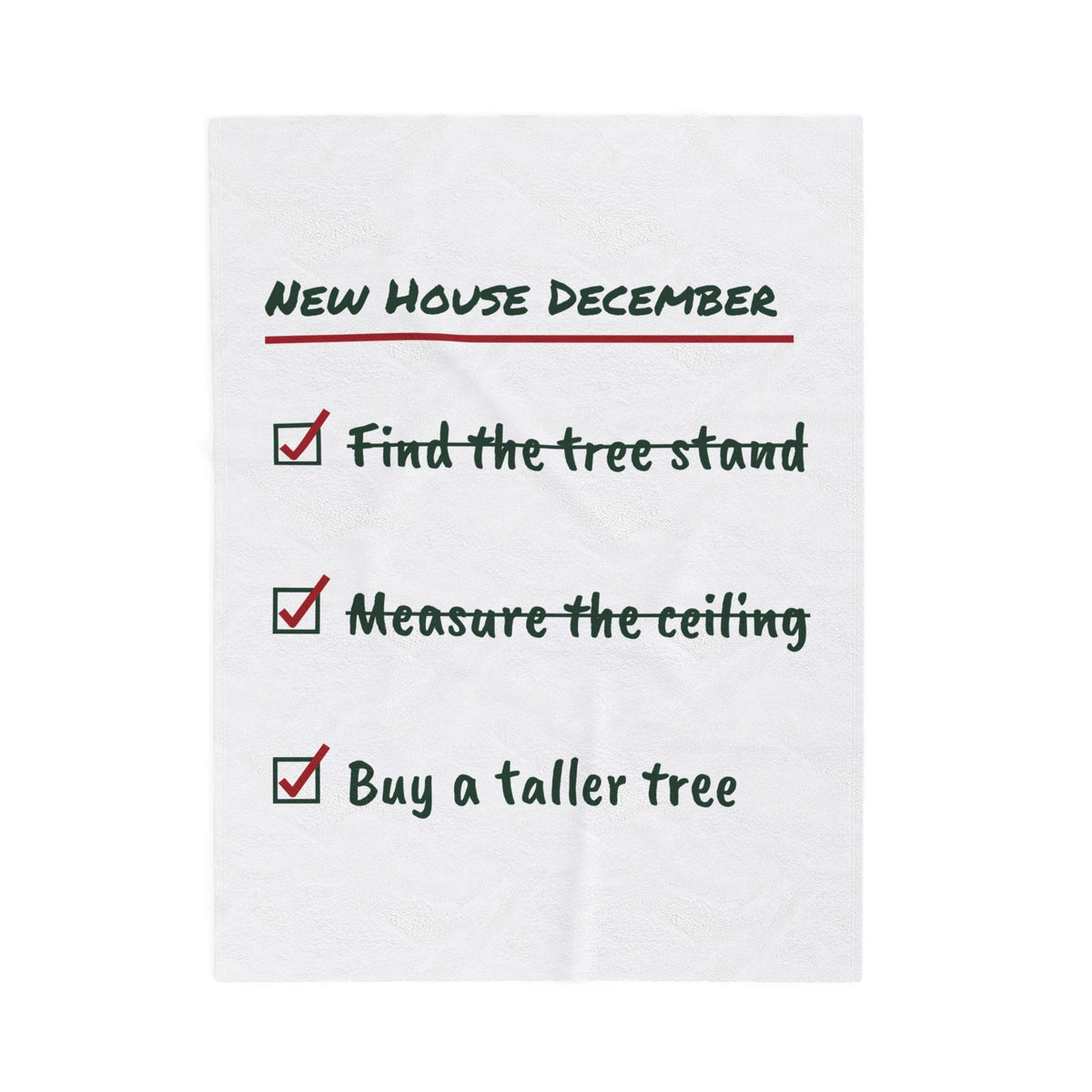 Funny New Home Christmas Throw Blanket Measure The Ceiling Checklist