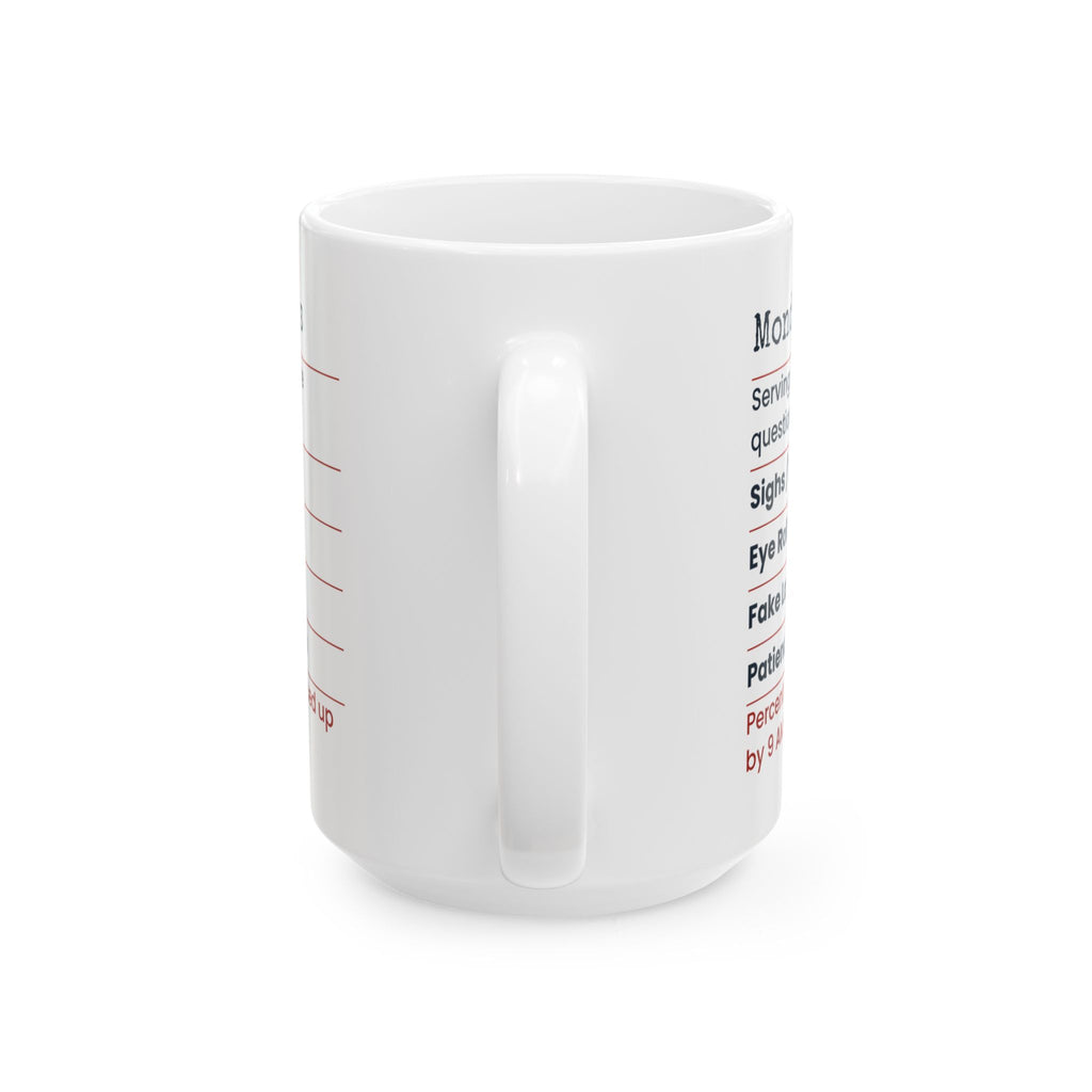 Funny Sarcastic Coffee Mug Monday Facts Label For Coworkers