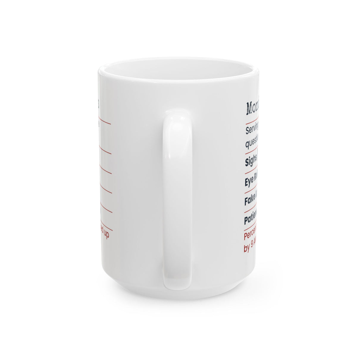 Funny Sarcastic Coffee Mug Monday Facts Label For Coworkers