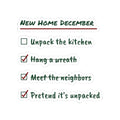 Funny Christmas Sticker New Home December Checklist For Homeowners
