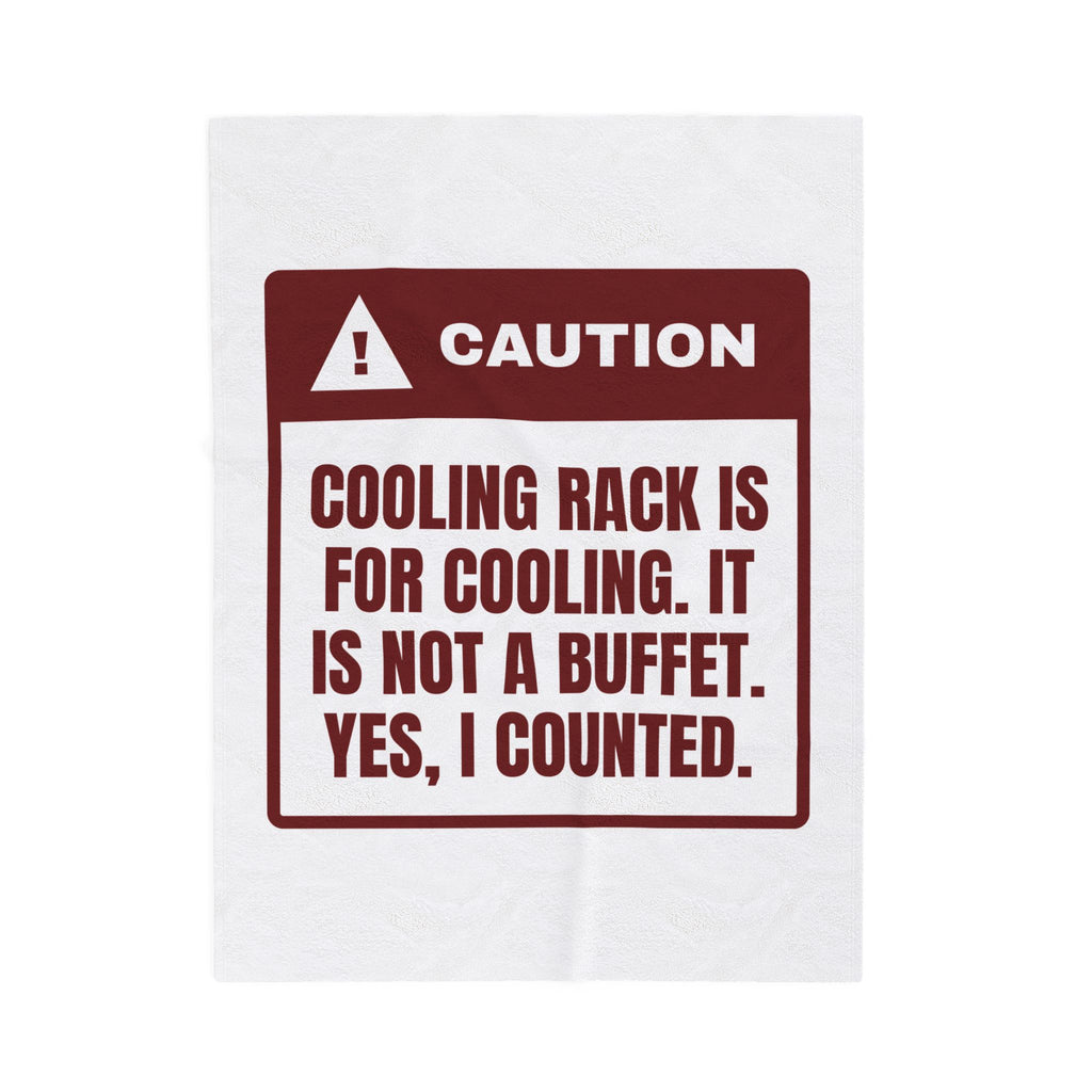 Funny Christmas Cookie Throw Blanket Cooling Rack Not A Buffet Warning