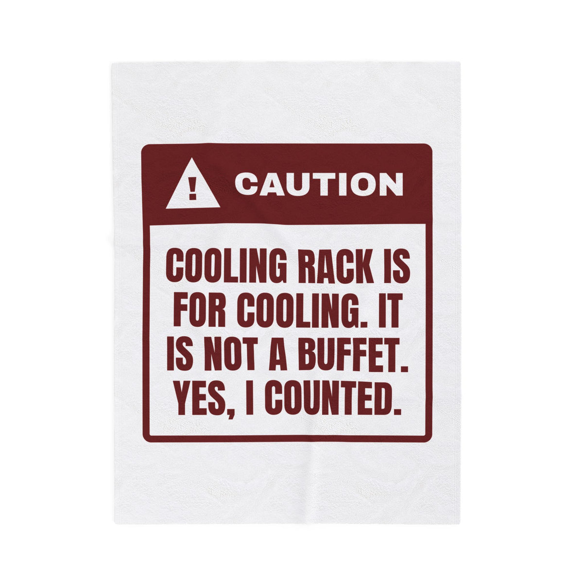 Funny Christmas Cookie Throw Blanket Cooling Rack Not A Buffet Warning