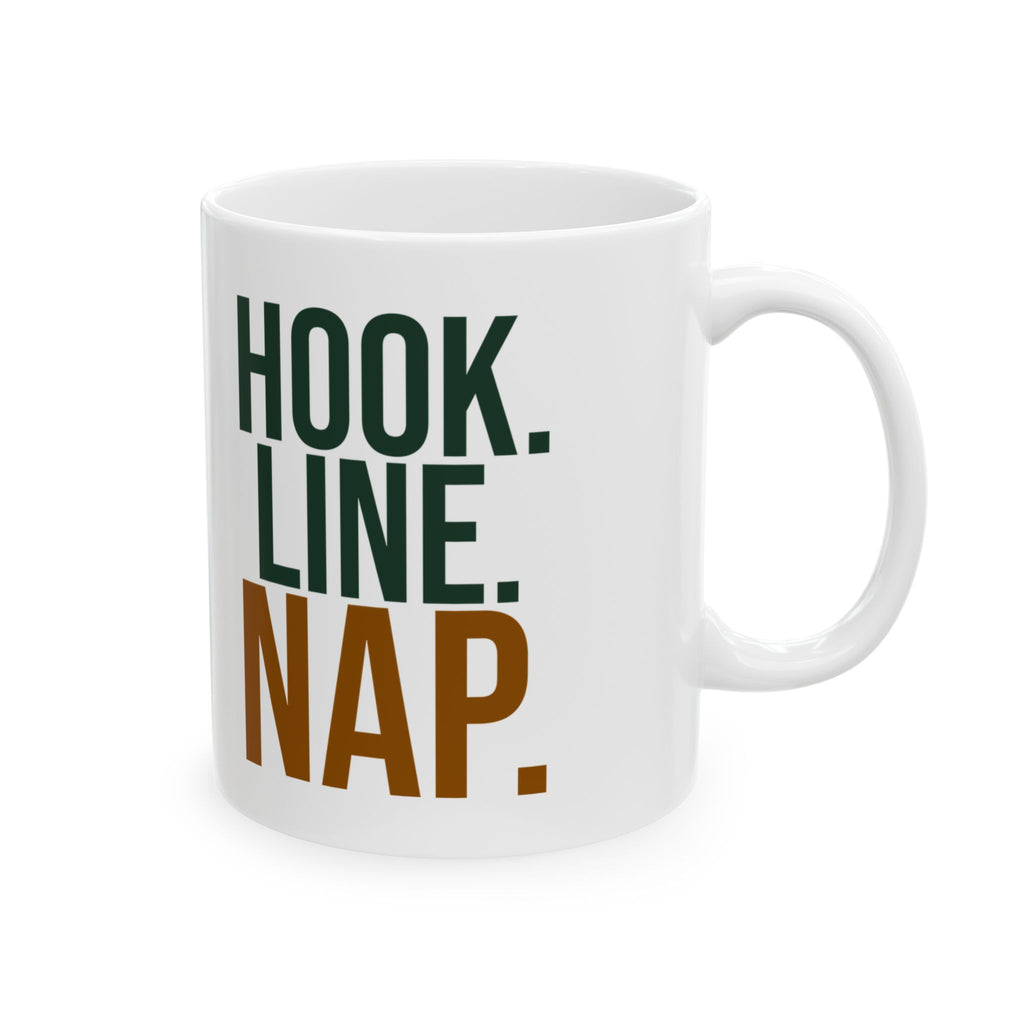 Funny Fishing Mug Hook Line Nap Coffee Cup