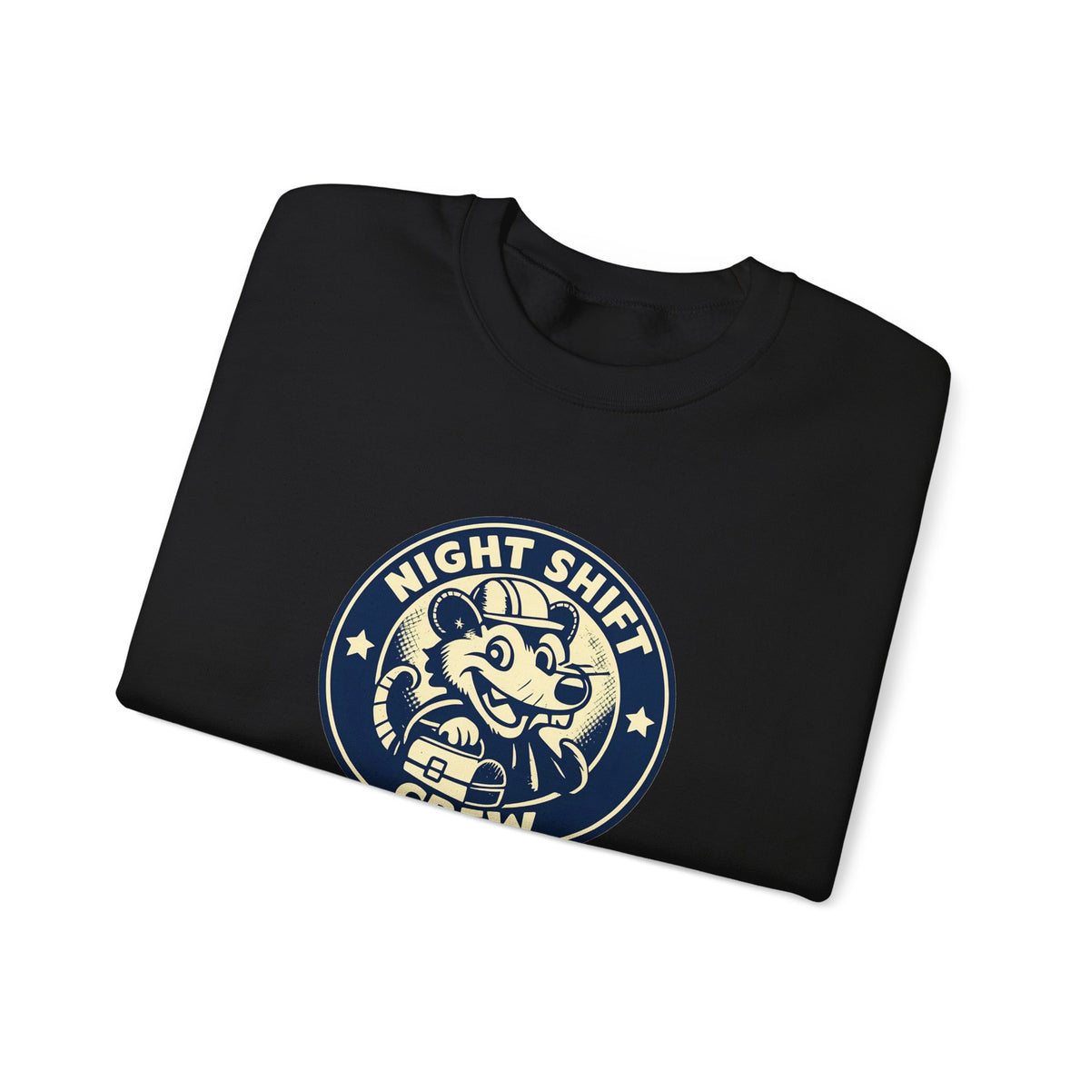 Night Shift Crew Funny Retro Possum Night Shift Worker Sweatshirt