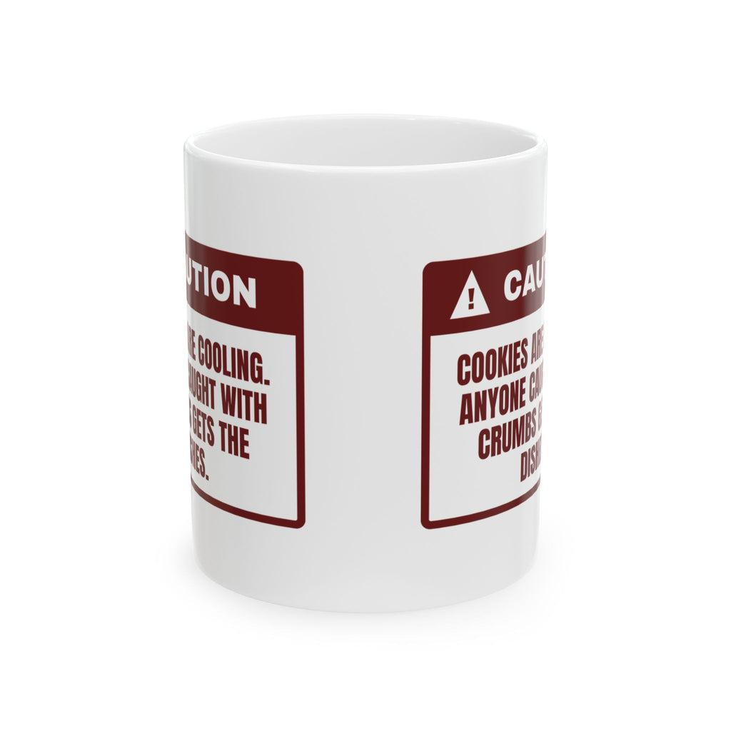 Funny Christmas Baking Coffee Mug Crumbs Mean Dish Duty Warning