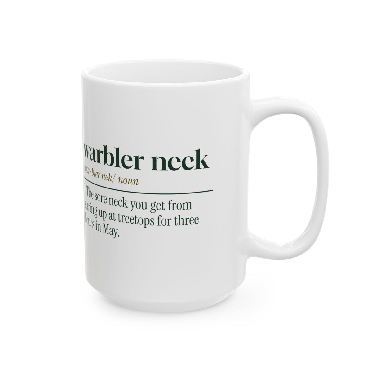 Funny Bird Watching Coffee Mug Warbler Neck Dictionary For Birders