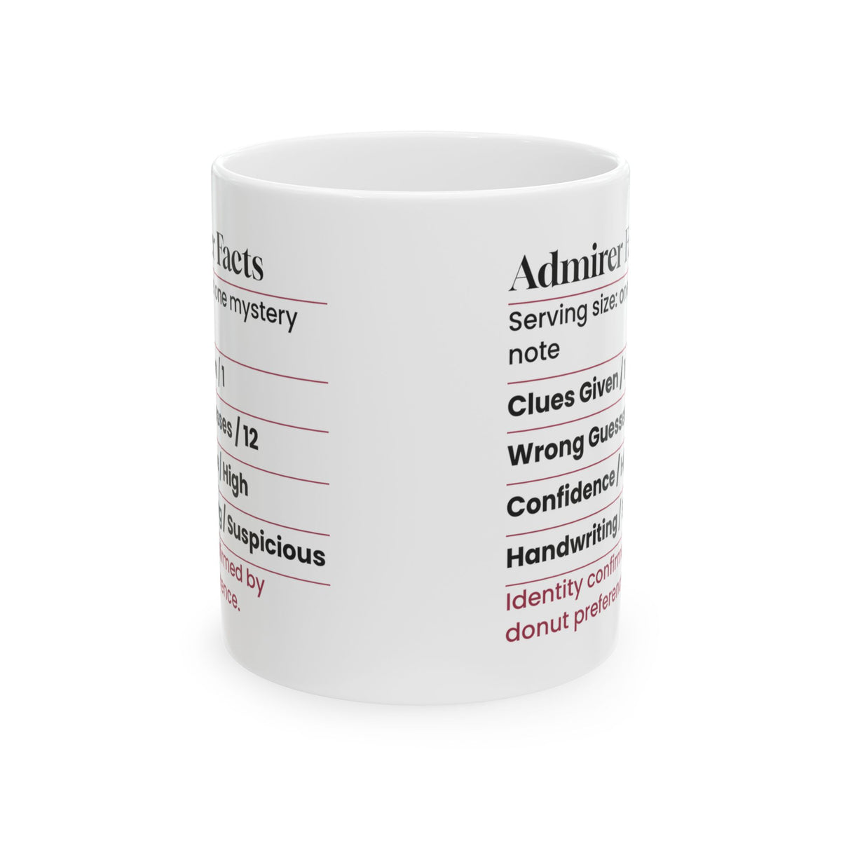 Funny Secret Admirer Facts Coffee Mug For Coworkers